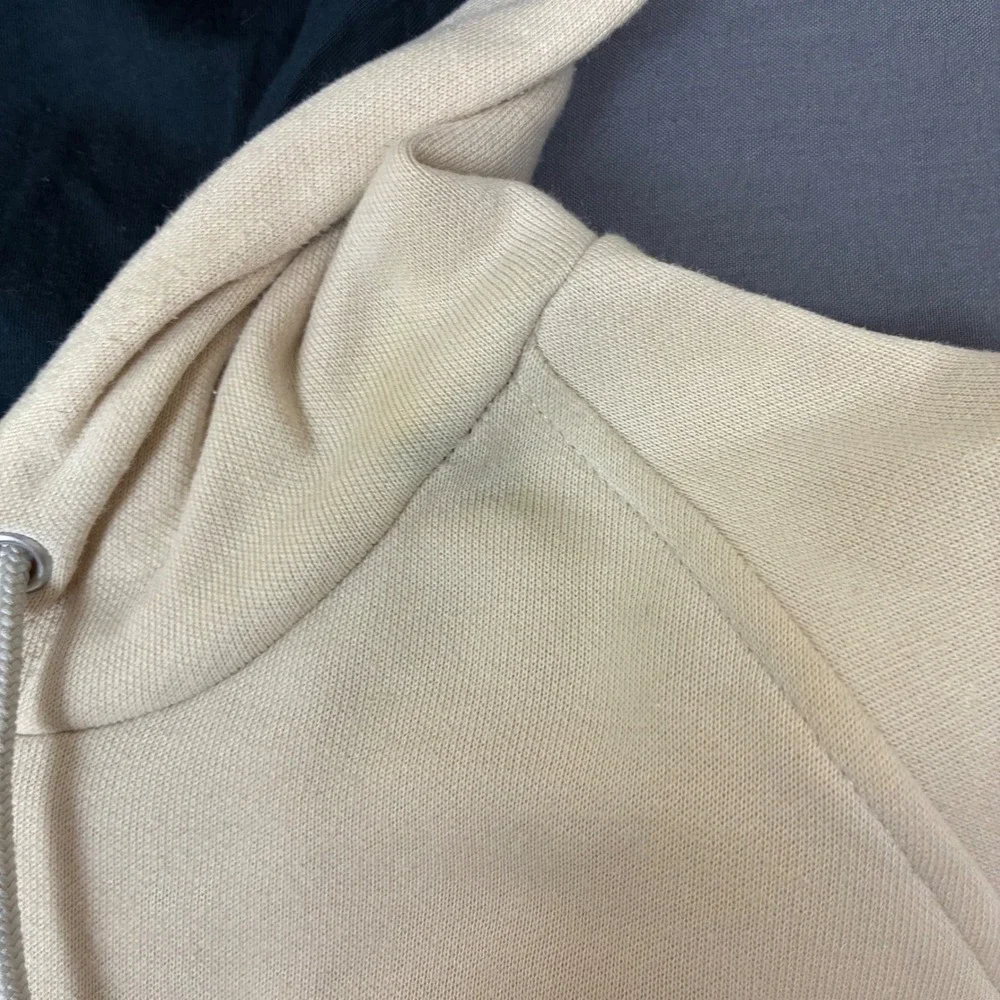 Y2K Nike Pullover Hoodie Men's Size Medium Swoosh Logo Tan Beige